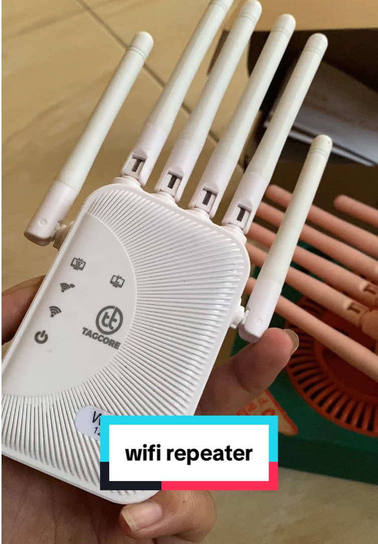 wifi lelet gara2 kejauhan?? ini solusinyaa, wifi repeater 6 antena bisa menjangkau 30 m wifi utama dan maks 15 perangkat #wifirepeater #wifiextender #penguatsinyalwifi 
