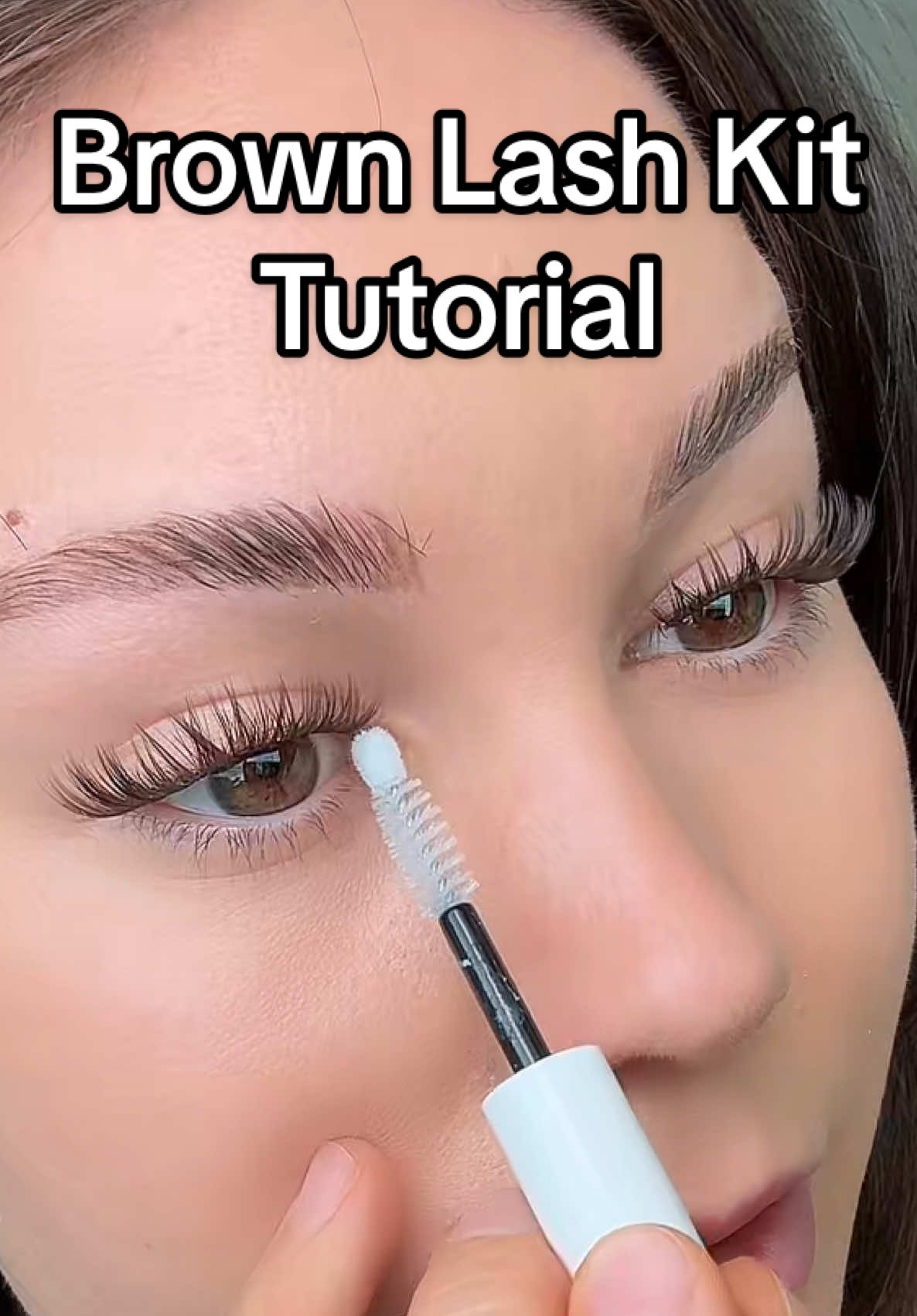 New Lashes !! And a brown lash tutorial #lashkit #lashes #lashtutorial #beautyhacks #beautyfinds 