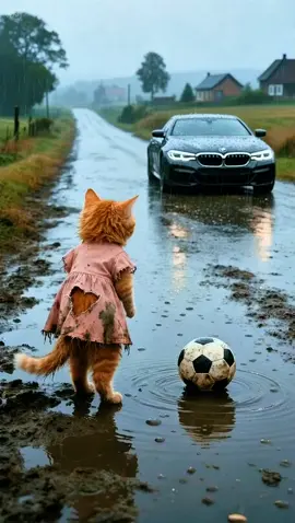 Kitten's brother is his protector #catanimationshorts #catoftiktok #aishorts #catstory #aicat 