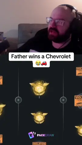 Father wins a Chevrolet  😭🚗 #kickstreaming 