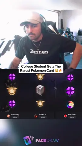 College Student Gets The Rarest Pokemon Card 😳🔥 #kickstreaming 