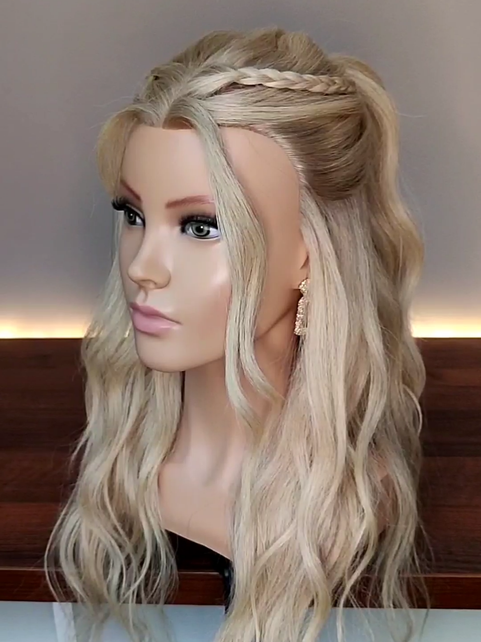 Side Braid Half-Up ✨🌸💫💖 🎁 My mannequin's from limage.de — you can try perfect10 #braidtutorial #hairstylevideo #hairtok #hairstyle #foryou #hairstyleideas #easyhairstyle 
