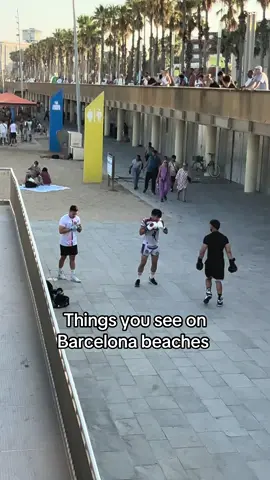 They throwing hands fr #barcelona #spain #creed #beach 