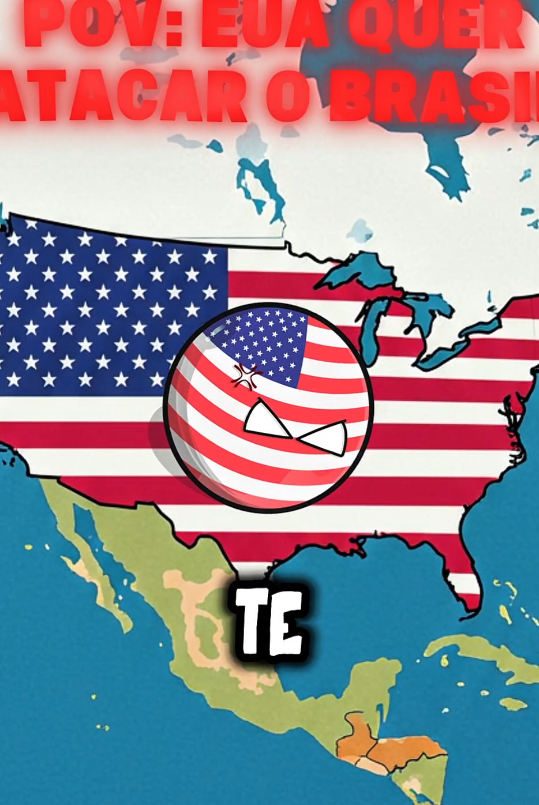 EUA quer atacar o Brasil 🇺🇲⚔️🇧🇷 #countryballs #eua #brasil #donaldtrump 