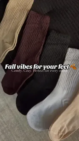 Your fall outfits just found their match 🍁🖤  #FallSocks #CozyStyle #OOTDDetails #TikTokMadeMeBuyIt #FallAesthetic 