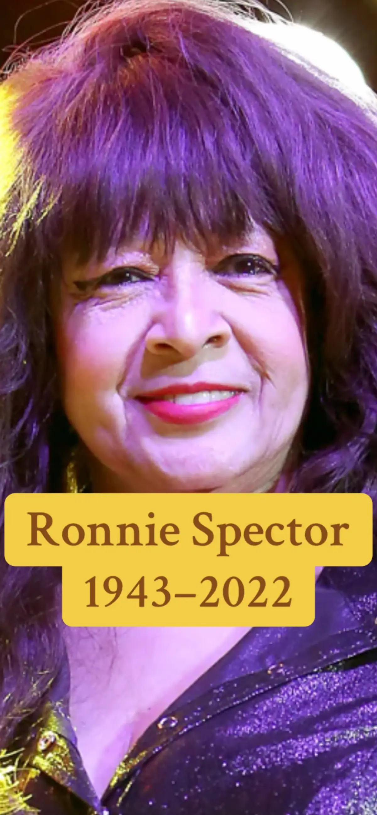 #ronniespector #singer #vocalist #cofounder #theronettes #restinpeace #happyheavenlybirthday #popmusic #rockmusic #rockandroll #performer #entertainer 