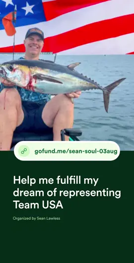 This is a once in a lifetime opportunity, please help me represent the USA in the Kayak fishing World Championships in Italy. Thank you for the support!