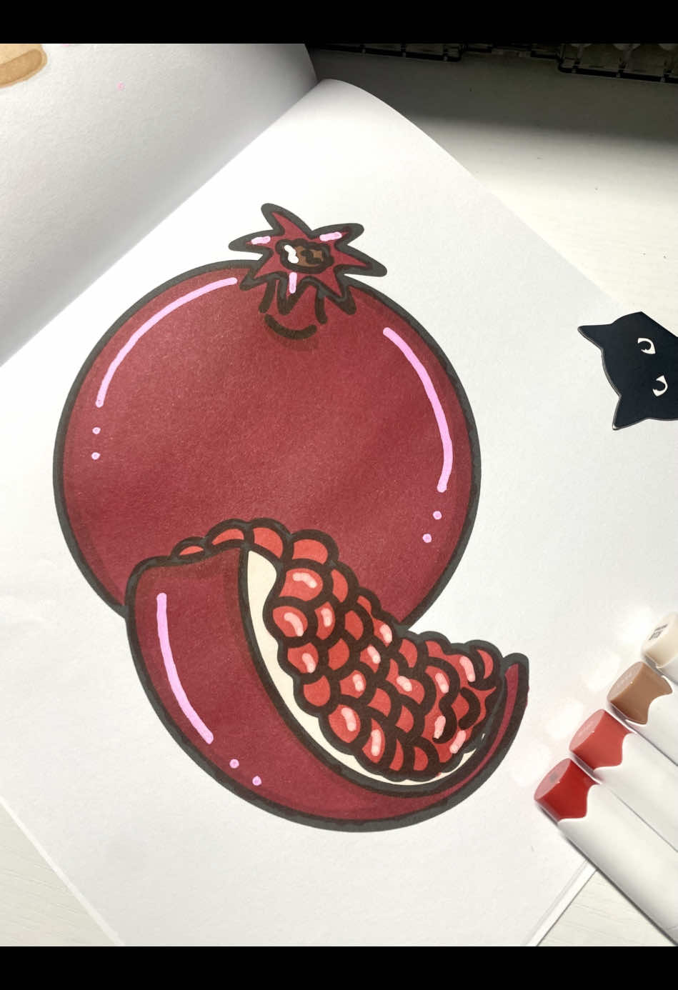| Pomegranate  Coloring Book: Snack Time  #coloring #coloringbook #asmr #asmrcoloring #pomegranate 