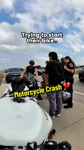What it’s like to see a friend crash… posting as a reminder about the dangers of this hobby and to always ride safe! 🙏 #motorcycle #police #bike #bikersoftiktok #dashcam #biketok #cops 