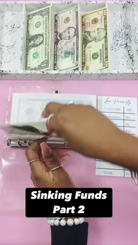 Cash Stuffing my sinking funds part 2! #cash #cashenvelopesystem #savingmoney #cashstuffing #asmr 