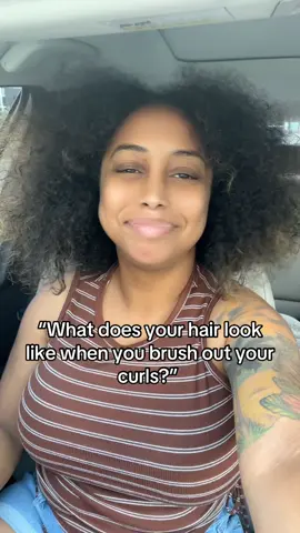 Had to brush out the curls so my stylists could dye my ends back to my natural hair color. Loved the light brown but it was time to go.  #curlyhair #curlygirl 