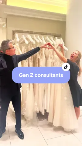 Randy in-store with the next generation of stylists—bridal wisdom meets fresh eyes. 😂✨  #kleinfeldbridal #KleinfeldBride #randyfenoli #bride #SayYesToTheDress 