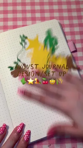 ASMR August journal design/setup! 🌵🏜️🎀🍒🤠 I LOVE this one hehe! I think the little doors on the front page, that open, are super cute hehe!! I hope you like it too!! 💗 If you also journal, what theme did you choose for August?! I’d love to know! 💗🎀🌷 #asmr #satisfying #journaling #art #drawings 