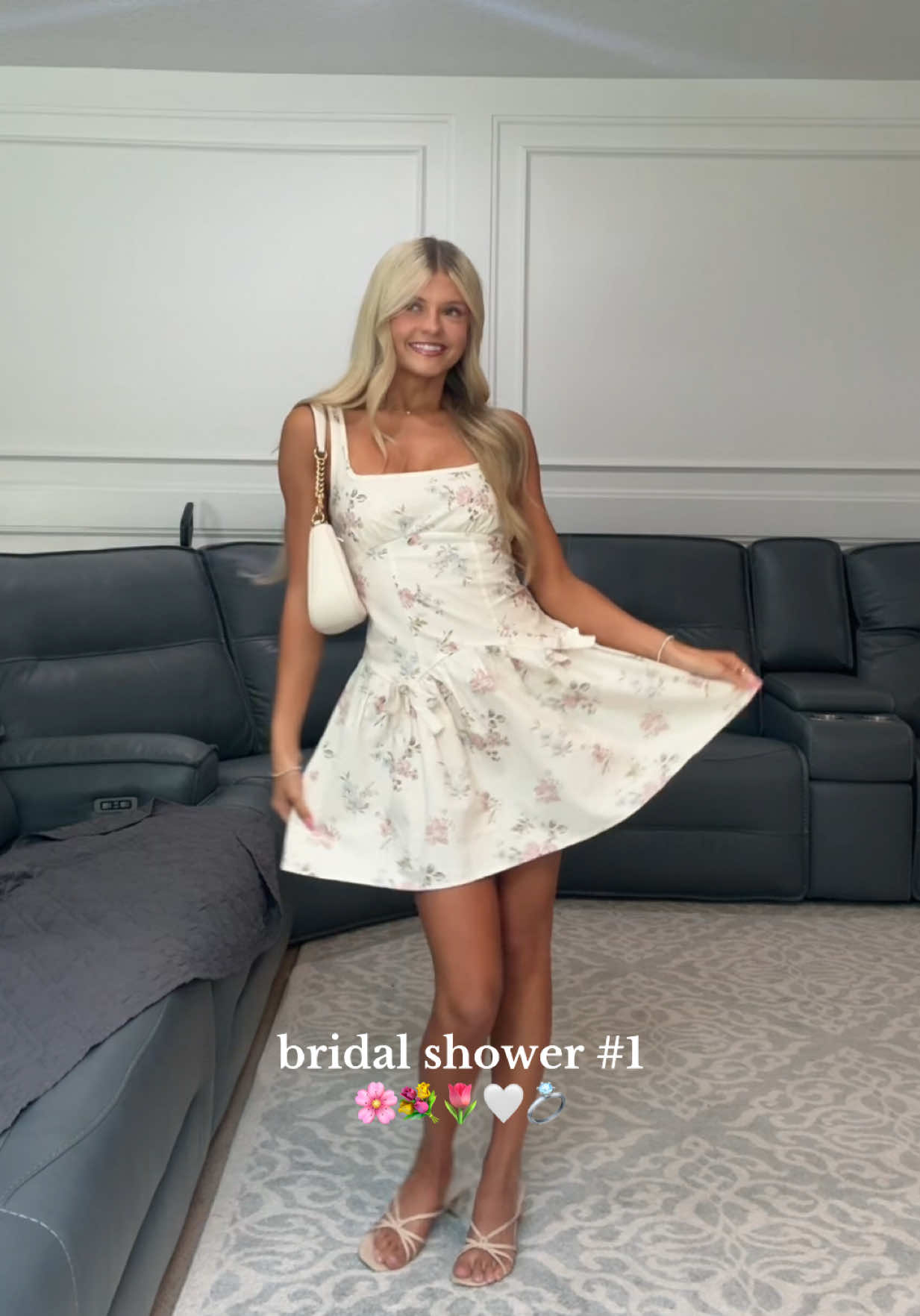 My first bridal shower look. So much love!! 💐🦢#bridalshower #bridalshowerdress #bridalshoweroutfit 