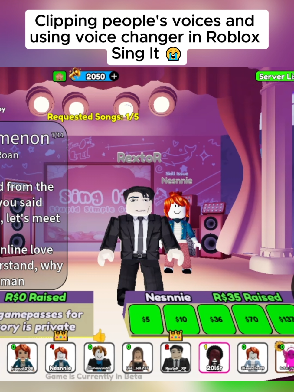 Replying to @roney_410 temu olivia 💀  #roblox #robloxkaraoke #robloxsinging #robloxfyp #fyp #rextor 