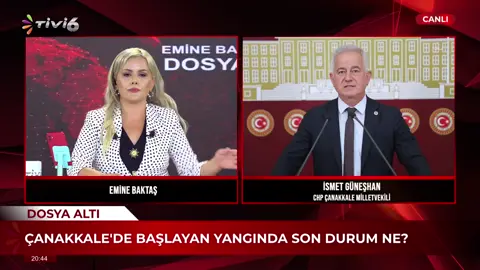 CHP'li Güneşhan Çanakkale Orman Yangınındaki Son Durumu Paylaştı