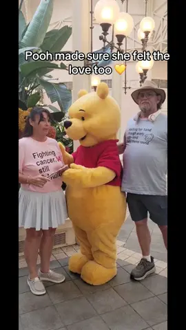 We brought my mom’s best friend on vacation with us in a photo since cancer kept her from coming. Pooh saw the picture, hugged it first, then hugged my mom… and suddenly I’m crying in Magic Kingdom. 💛 These characters really do know how to make magic. #Disneymagic  #Pixiedust 