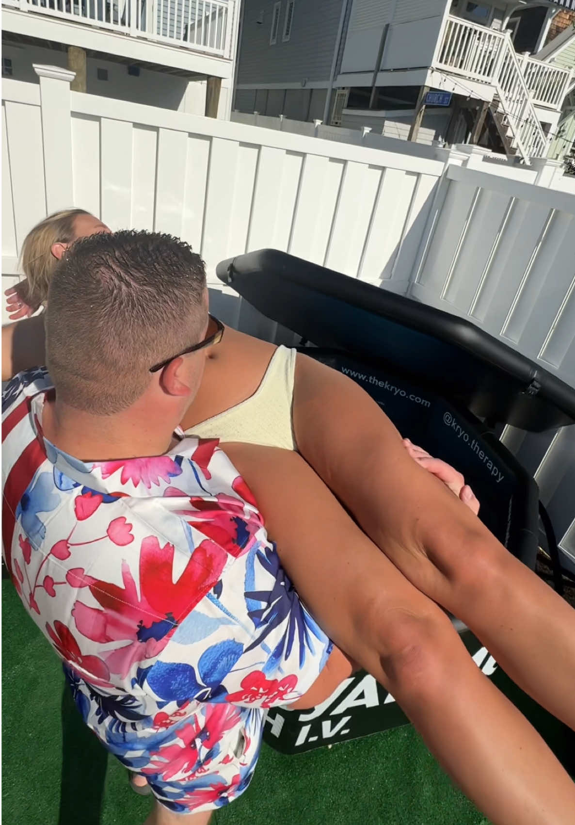 @Mike Katic dumped @ella grif in the cold tub, now it’s time to drink