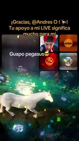 Andres O ! 🦆, gracias por tu valioso apoyo en mi LIVE. Seguiré esforzándome para crear contenido LIVE aún mejor.@Andres O ! 🦆 #tiktoklive #livehighlights #livegift #pegasus #pegaso 