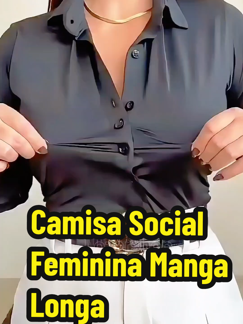 Camisa Social Feminina Manga Longa em várias cores. #camisa #preto #longa #social #feminina 