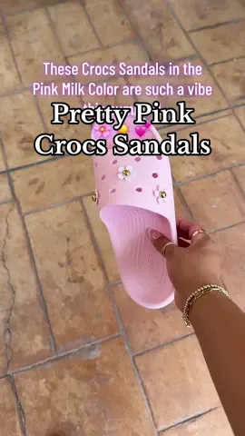 The prettiest pink slides sandals! @crocs #crocssandals #sandals #pinksandals #crocslides #TikTokShopCreatorPicks  
