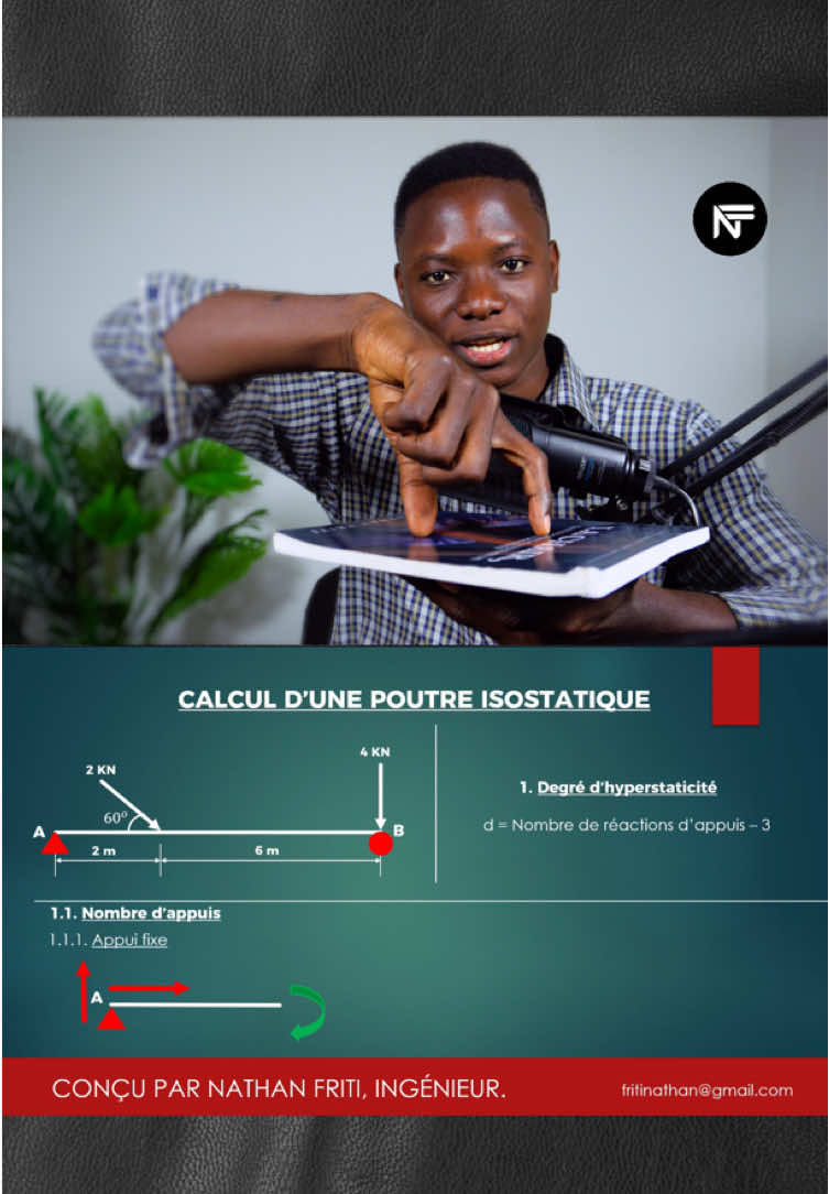POUTRE - RDM - STATIQUE #btp #civilengineering #viral #eurocode #construction #beton 