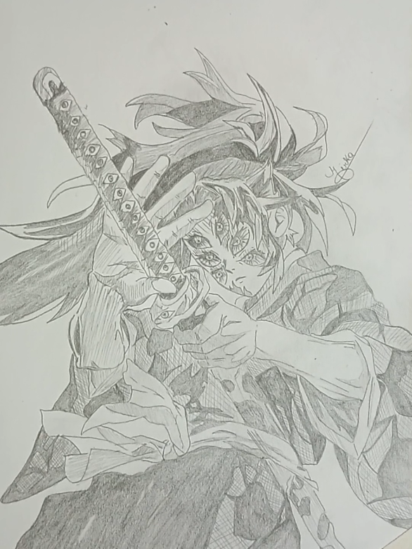 kokushibou Art sketch Demon Slayer #drawing #art #sketch #kokushibou #demonslayer 