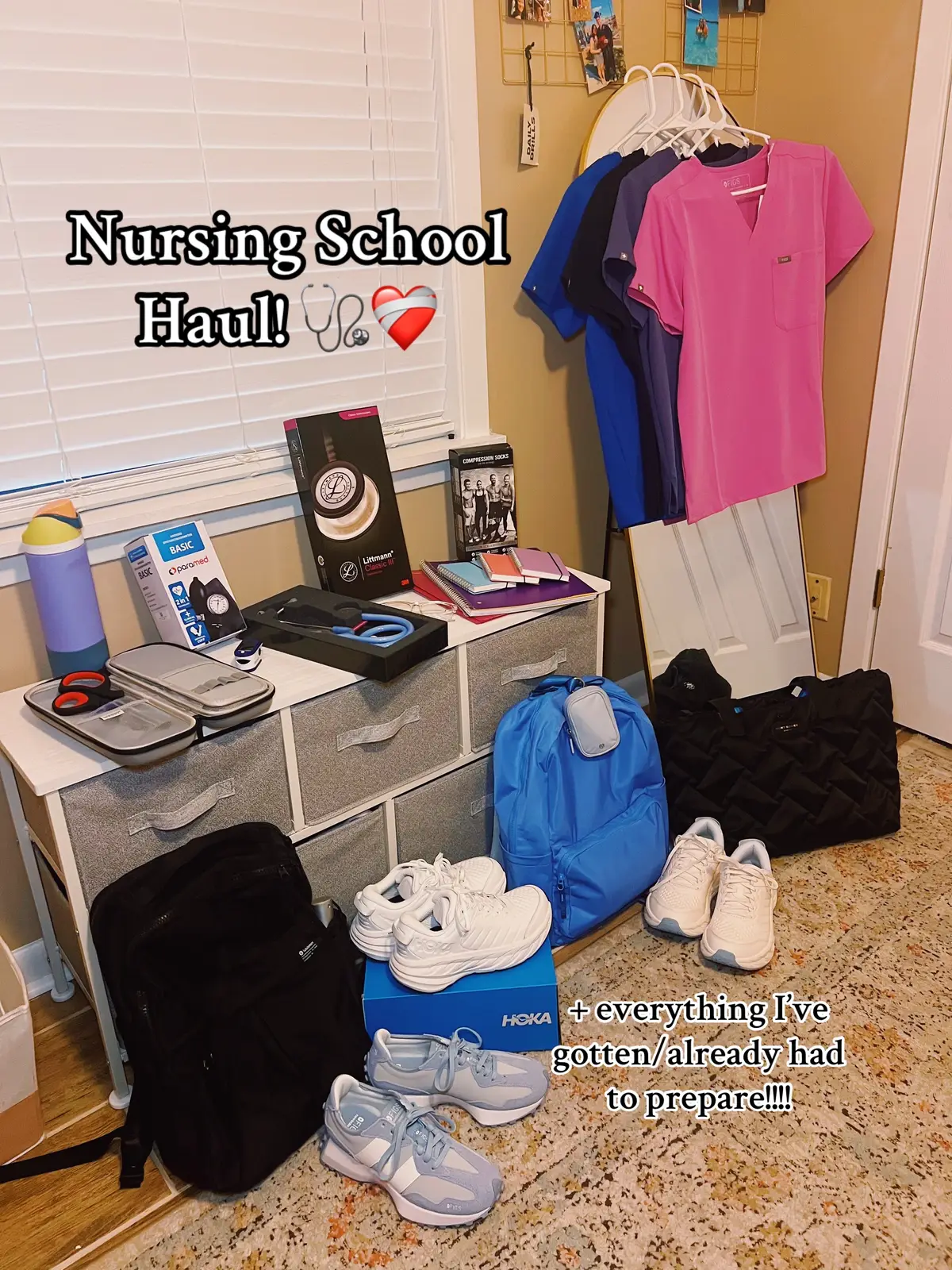 Been waiting on this haul for a longggg time!!!!! 👩‍⚕️🩺 #schoolsupplies #nursingschool 
