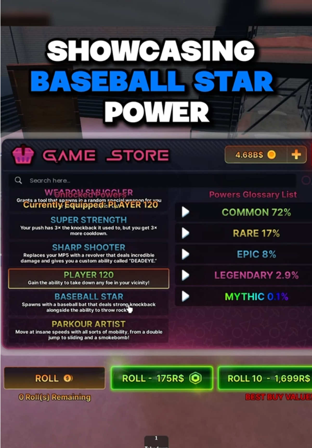 New baseball star power #roblox #inkgame #robloxinkgame #squidgame #fyp #viral #itzredfire #redfire #blowthisuptiktok 