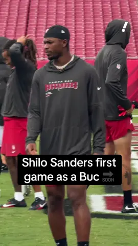 Shilo Sanders getting ready for his first NFL action vs. the Titans 👏 #shilosanders #nfl #buccaneers #football 