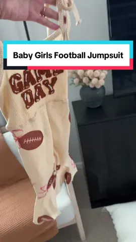 The cutest little football outfit! 😍🏈 #babyfootball #footballoutfit #gamedayoutfit #footballseason #girlmoms #girlmomsoftiktok #tiktokshopcreatorpicks 
