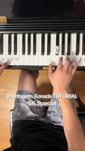 Montagem Xonada Piano Tutorial #piano #tutorial #xonada #funk #viral #bluelock 