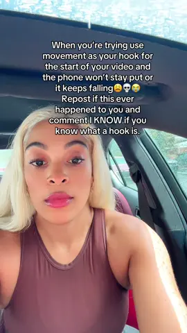 Just making my video with a movement “hook” and my phone won’t stay still.  To all my content creators you ever experienced this? 😩😒 #hooksforcontent #hooksforengagement 
