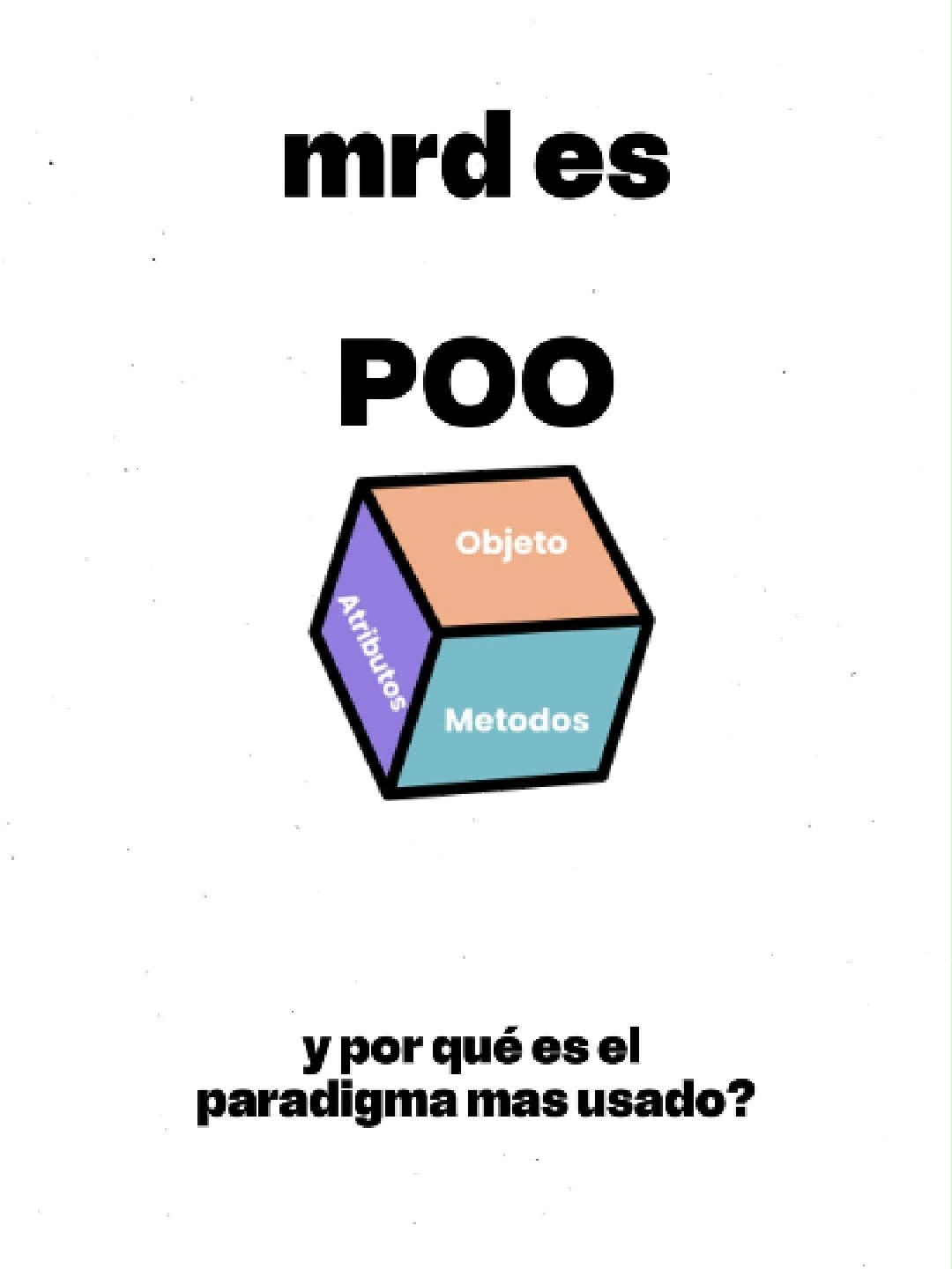 🐱💻 La Programación Orientada a Objetos explicada con michis En este video te explico qué es la POO (Programación Orientada a Objetos), por qué es el paradigma más usado y cómo funciona usando una analogía fácil de entender: la Michiclase. Aprenderás qué son clases, objetos, atributos, métodos y una introducción a los 4 pilares de la POO: herencia, polimorfismo, abstracción y encapsulamiento de los cuales hablaremos mas a profundidad en la segunda parte. Perfecto si estás empezando a programar o si quieres reforzar tus fundamentos! 🐈✨ #programacion #poo #programacionorientadaobjetos #clases #objetos #metodos #atributos #herencia #polimorfismo #abstraccion #encapsulamiento #desarrolloweb #desarrollo #dev #developer #programador #programadora #coding #code #codigofacilito #programacionfacil #aprendeprogramacion #aprendiendoaprogramar #javascript #python #java #csharp #cplusplus #nodejs #php #typescript #backend #frontend #fullstack #fullstackdeveloper #devlife #devs #tecnologia #informatica #aprendizaje #educacion #cursosprogramacion #michis #gatos #catsoftiktok #catsofinstagram #gatosprogramadores #programadorlatam #latamdev #softwares #softwaredeveloper #computacion #ingenieriadesoftware #algoritmos #estructurasdedatos #paradigmasdeprogramacion #tutorialprogramacion #videoprogramacion #estudiarprogramacion #clasesyobjetos #oop #oopconcepts #oopprogramming #objectorientedprogramming #programmingtips #learntocode #learncoding #learnprogramming #devtips #codigo #coders #codersofig #programadoresmexico #programadorescolombia #programadoresargentina #programadoreschile #programadoresperu #programadoresvenezuela #programadoreslatam #estudiantesprogramacion #michicode #michiclase #michidevv #michidev #catdev