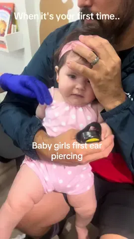 Baby girl gets her ears pierced for the first time...her pediatrician did an amazing job! We love @Friendly Hills Pediatrics! Thank you so much! #tiktokviral #babygirl #earspeirced #tiktokshop #memoriesareforever 