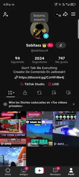 El Día De Hoy Les Enseño a Unirse al server de Discord muchachos espero y les guste y les sirva, Chao #fyp #roblox #robloxfyp #jailbreak #jb 