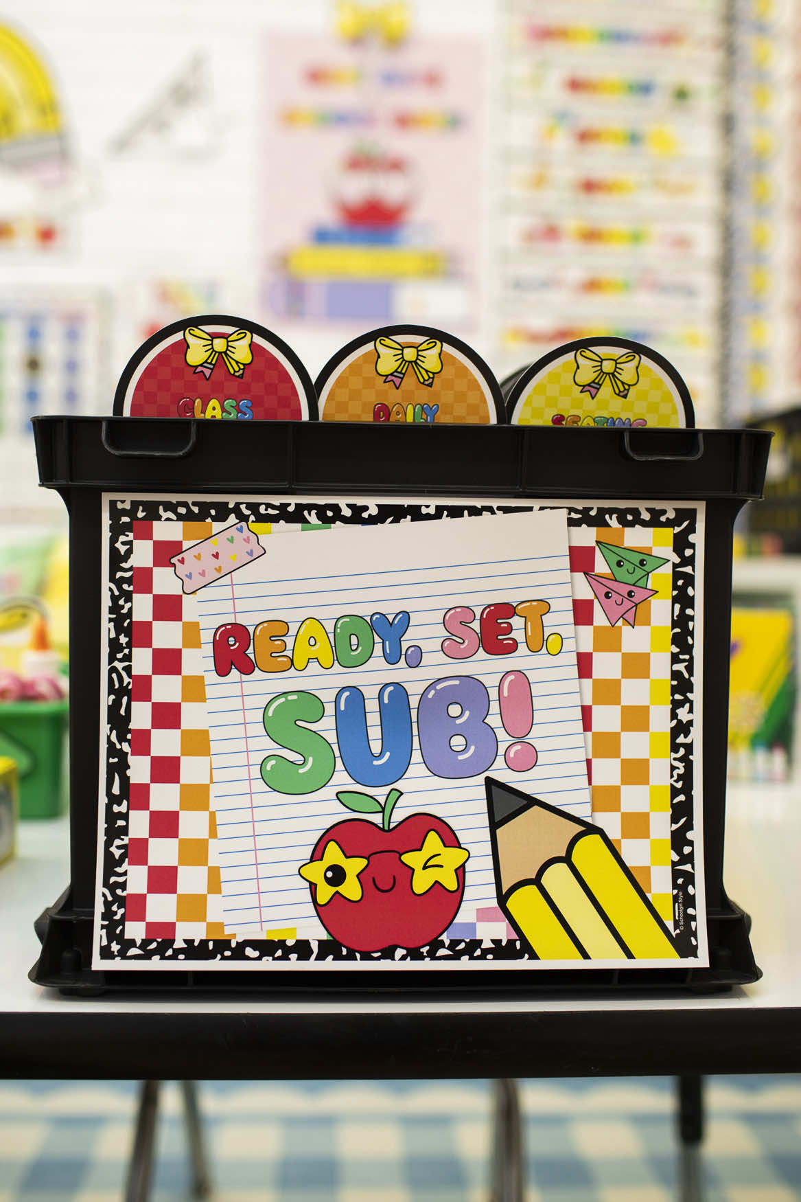 Ready, Set, Sub! Keep your classroom running smoothly even when you're out with our Substitute Teacher Bin! This digital resource is more than just a label set—it’s a fully editable system designed to keep your substitute teacher organized, informed, and ready to go! #classroommanagement #classroommanagementideas #classroommanagementtips #teachertips #teacherorganization #teacherideas #classroomorganization #substituteteacher #classroomdecor #classroomideas 