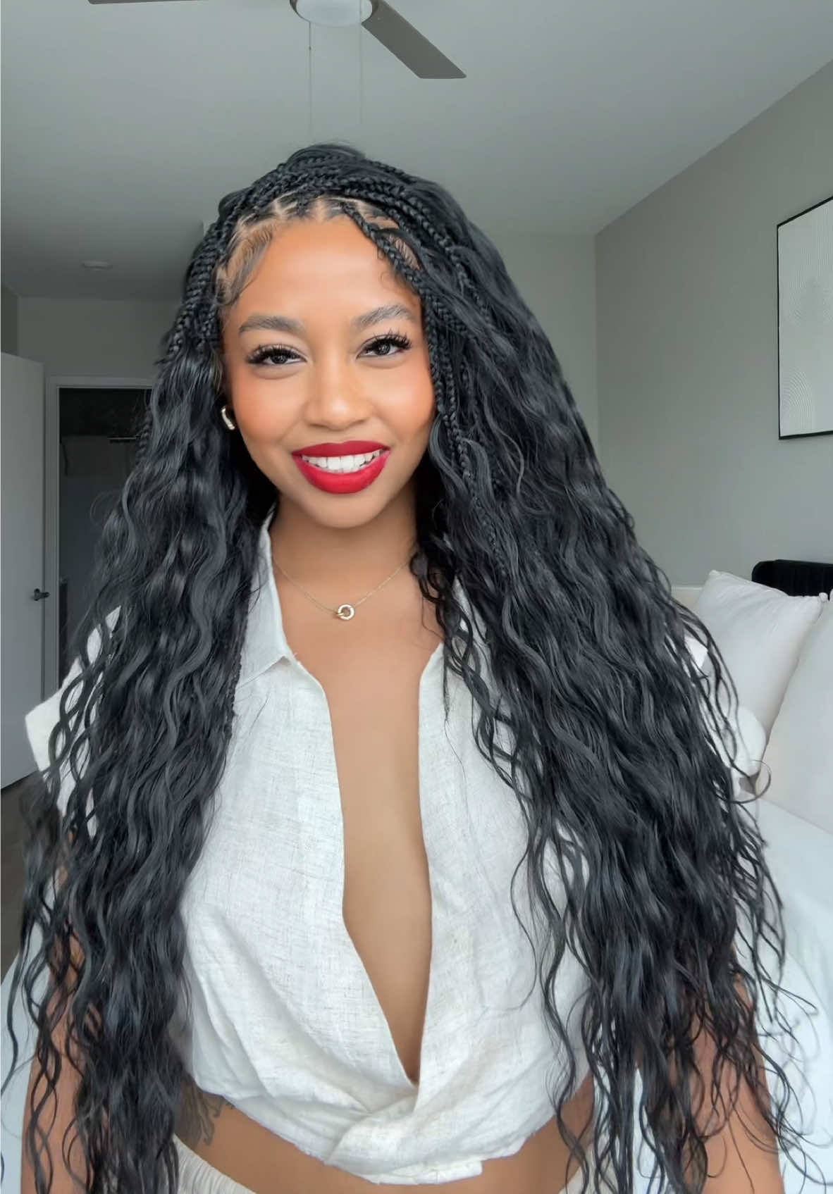 Innitttt  #bohobraids #knotlessbraids #summerhairstyles  #hairtransitions