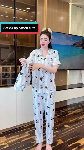 Set đồ bộ 3 món xinh cute #thudongxudaily #xuhuongtiktok #review #fyp #setbo #dobo #dobomacnha 