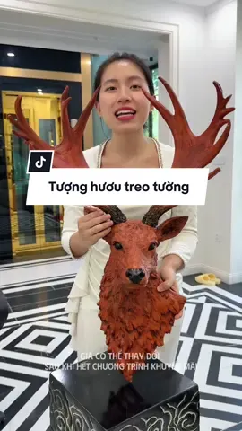 Trả lời @mùa A Tu Tượng hươu treo tường hút tài chiêu lộc #tuonghuoutreotuong #tuonghuoutailoc #vatphamphongthuy #ngocngannga