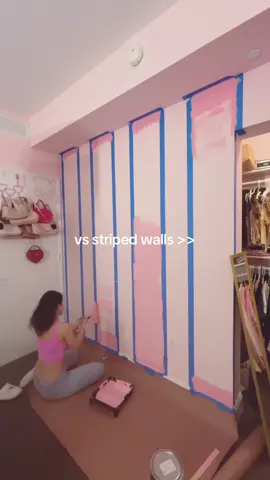 Victoria’s Secret stripe walls >> 