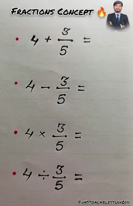 Fraction concept 🔥#MathTips #MathTricks #fractions 