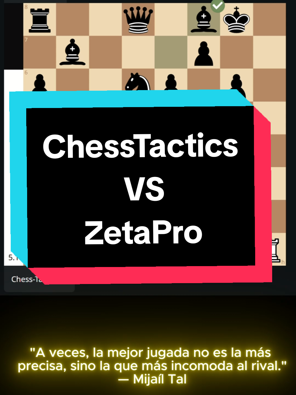 Chesstactics Vs ZetaPro #ajedrez #chesscom #chesscomes #zetapro #chesstactics #lichess #brillante 