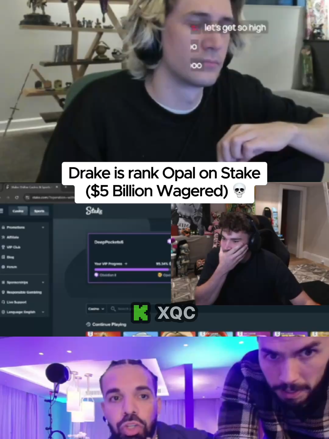 Drake has $5 Billion Wagered 💀 #xqc #drake #adinross