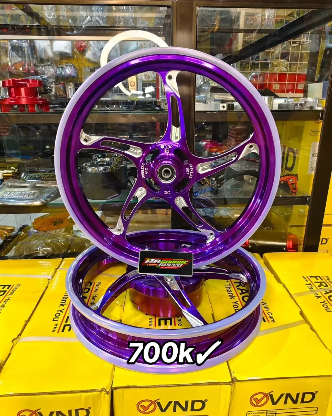 Velg Vnd New Speed  Tersedia pnp motor Mio, Vario, Beat, Scoopy, Genio, Nmax, Aerox, Pcx dll. #creatorsearchinsights #velg #vndnewspeed #foryoupage❤️❤️ #xyzbca #promocucigudang #danapelajar #velgmurah 