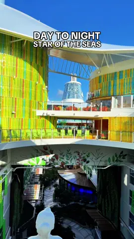 #firstlook #staroftheseas  Day to night on the largest cruiseship in the world The artwork on this ship is insane ❤️ #royalcaribbean #royalcaribbeancruise @Royal Caribbean 