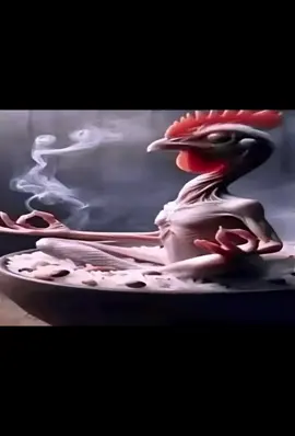 Chicken meditating