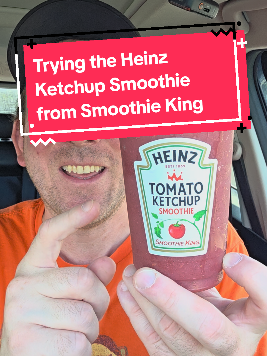 I'm not sure who asked for a Heinz Ketchup Smoothie... but it's actually not bad! The fruit definitely keeps the Ketchup flavor from being overwhelming, but I still can't imagine getting this one again from Smoothie King. #smoothieking #smoothie #heinz #ketchup #foodreview #eating #smoothies 