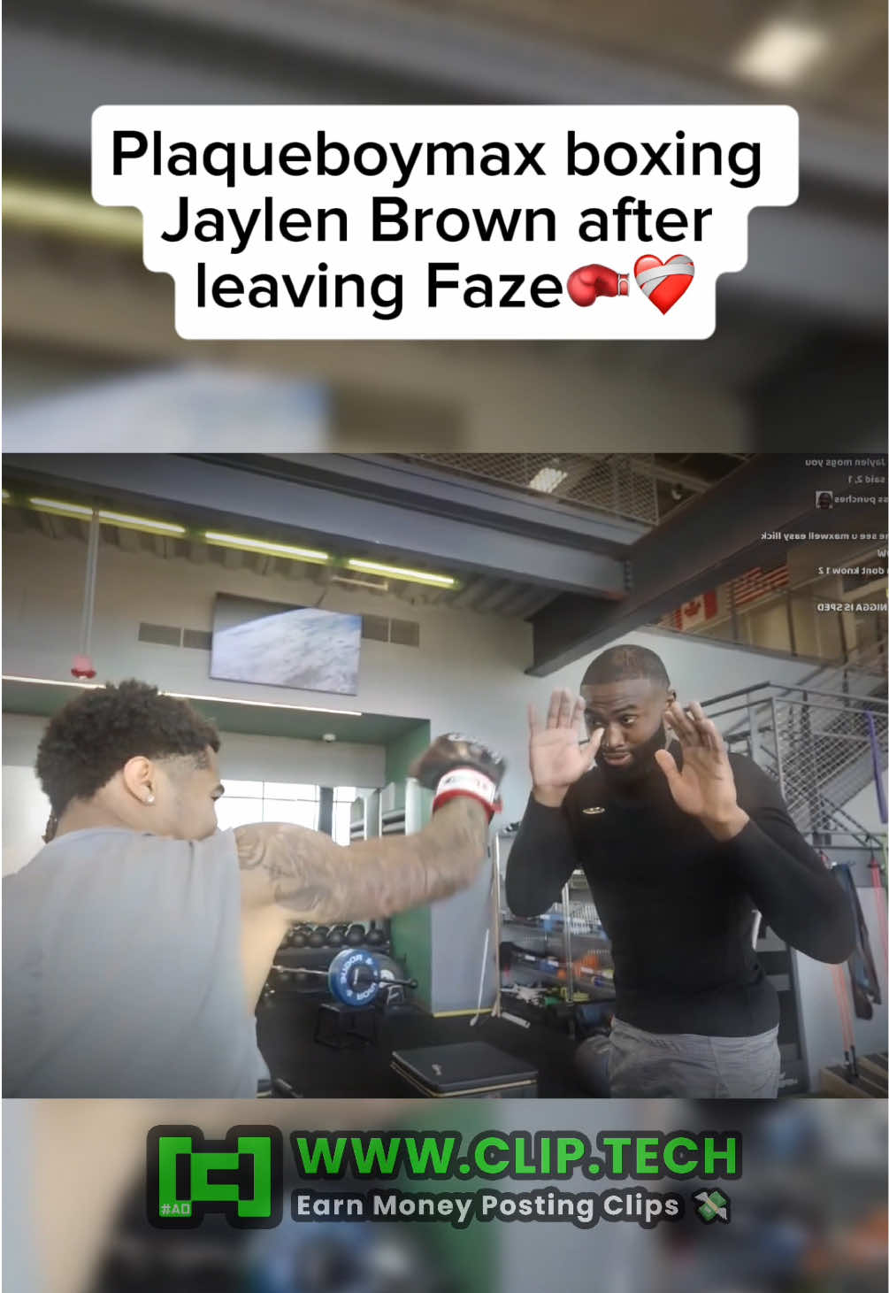 the height difference is crazy😭 #plaqueboymax #faze #bostonceltics #jaylenbrown #clipped #viralclip #boxing #fyp #gunna