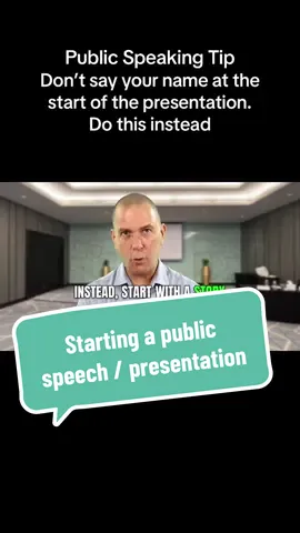 If you’re delivering a public speech or presentation to people who do not know your name instead of starting by saying your name your position your subject matter start your presentation with a story statistic fact that is relevant to your presentation.   You will instantly shift the energy in the room and become even more interesting than the thousands of presentations that your audience has heard before.  #publicspeakingtips #publicspeaking #presentationskills #communication #nonnativeenglishspeaker 
